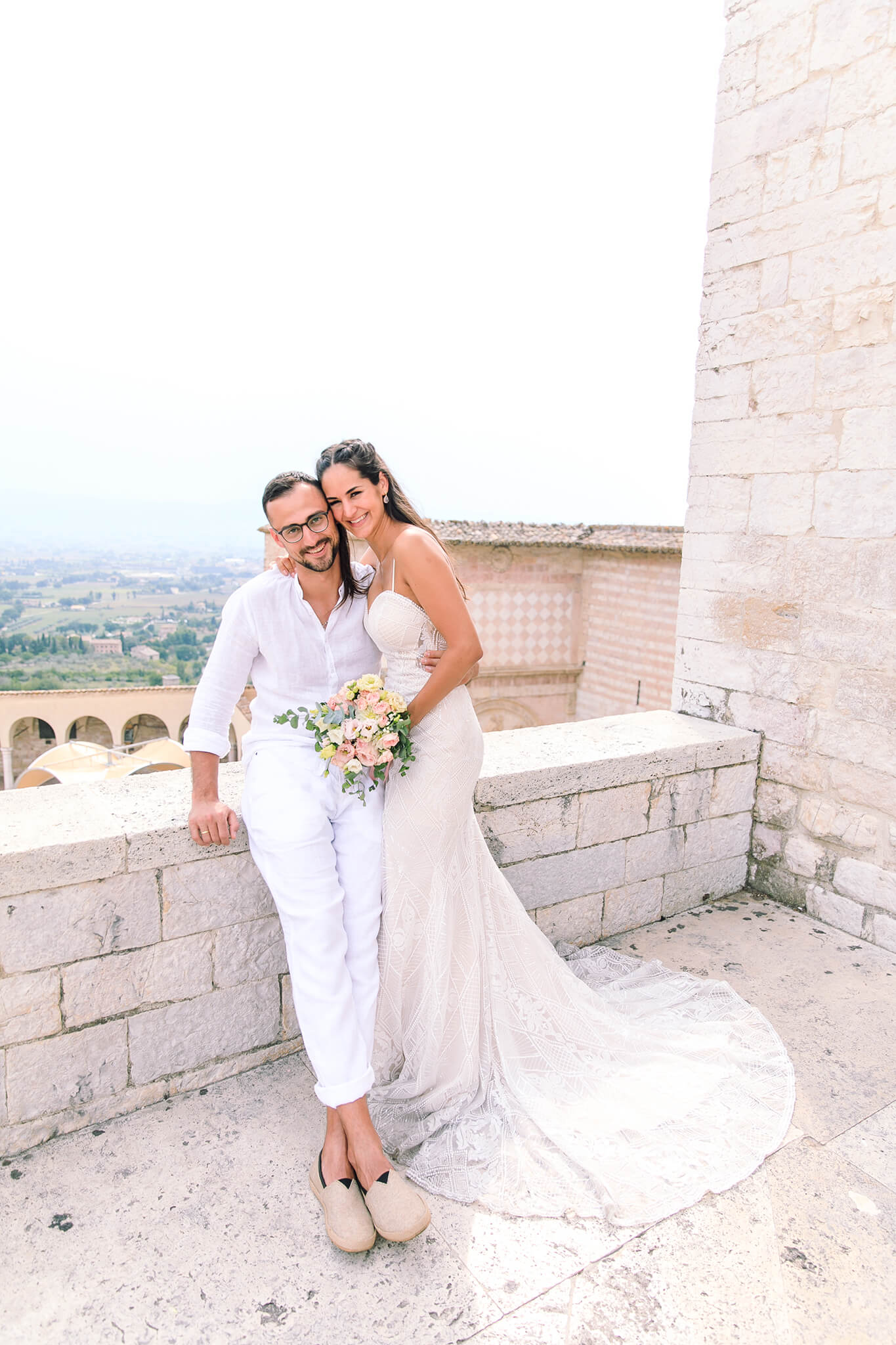 Hochzeit in Italien - After Wedding Shooting in Assisi - Brautpaar