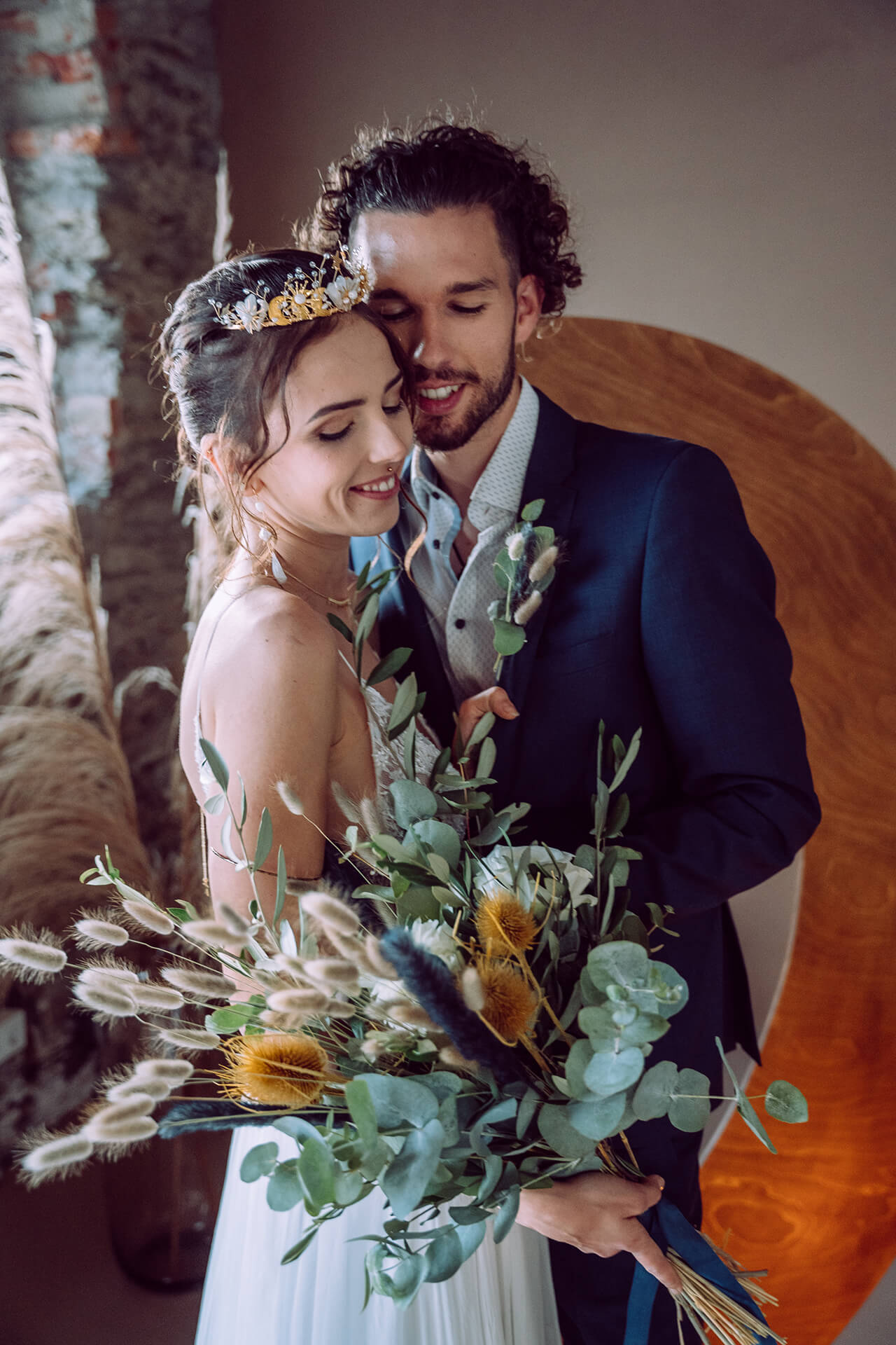 Hochzeitsworkshop Stars & Glitter - Brautpaar Fotoshooting - Brautstrauß